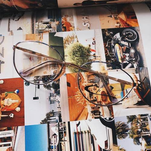 文艺风古董金属框架眼镜