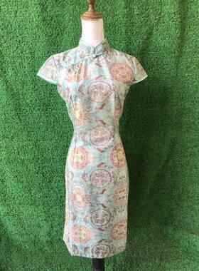 专柜正品 江NZM  81219 春夏款 　天丝   旗袍 连衣裙