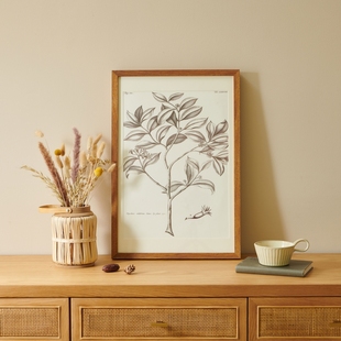 胡桃木相框实木新中式 裱画框中空双面透明圆角 组合直角洗照片装