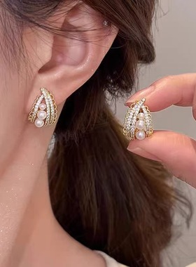 铜合金耳饰 D320 复古时尚轻奢百搭耳饰