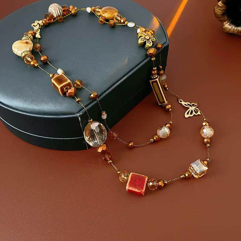 铜合金项链A046 时尚轻奢气质百搭优雅精致项链90mm