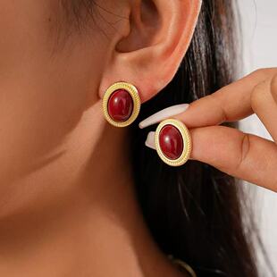 铜合金耳环D294 轻奢气质百搭优雅精致耳环 时尚