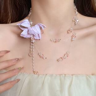 时尚 气质百搭轻奢项链 D051 铜合金项链