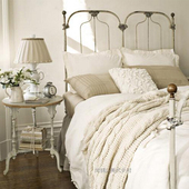 法式 乡村田园公主床阿伦铁艺床1.5米1.8米单人双人床梅伍德铁架床