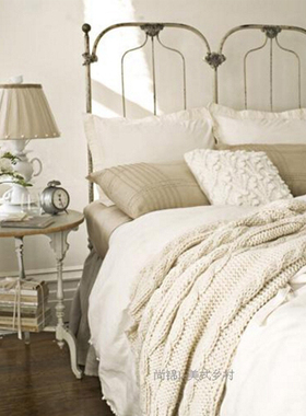 法式乡村田园公主床阿伦铁艺床1.5米1.8米单人双人床梅伍德铁架床