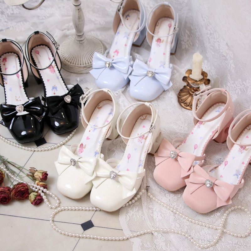 正品清仓洛丽塔佳人之约久久lolita原创蝴蝶结爱心钻高跟lo女凉鞋,女鞋,一字带凉鞋,淘宝优惠券,粉丝福利购,淘宝优惠卷