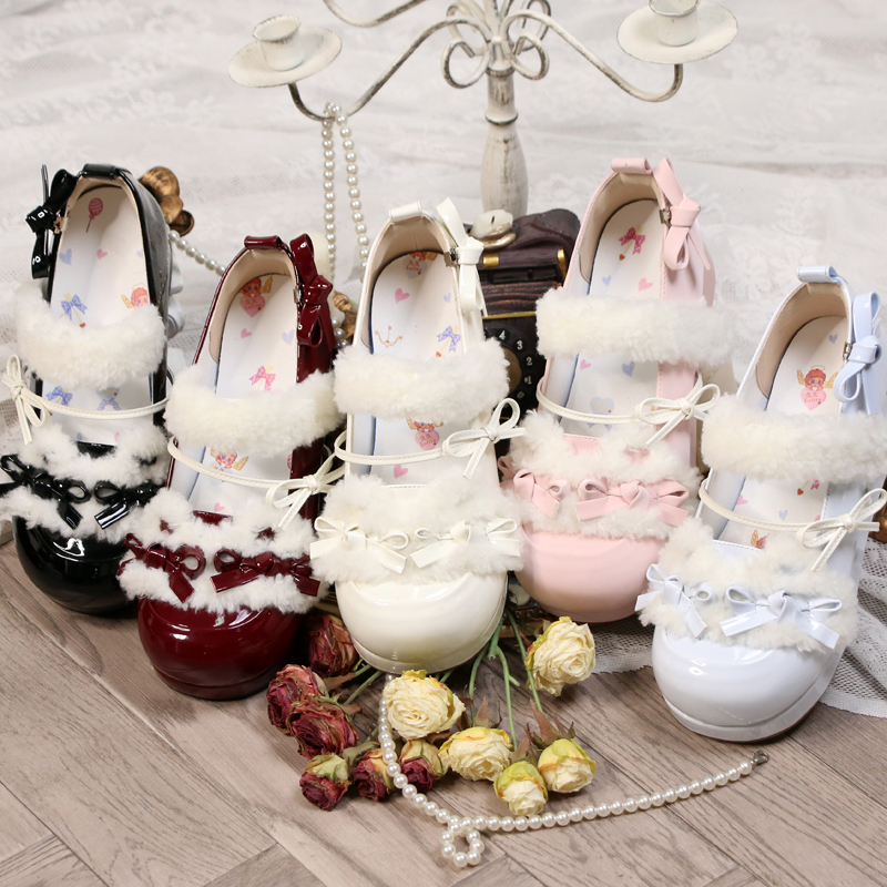 久久Lolita原创可爱圆头厚底单鞋