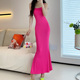 弹力紧身显瘦性感长裙 吊带连衣裙彩色气质修身 裙子女夏季 2026新款