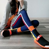 双杠运动瑜伽紧身小脚九分裤 打底裤 外穿莫代尔健美裤 薄款 女春秋季