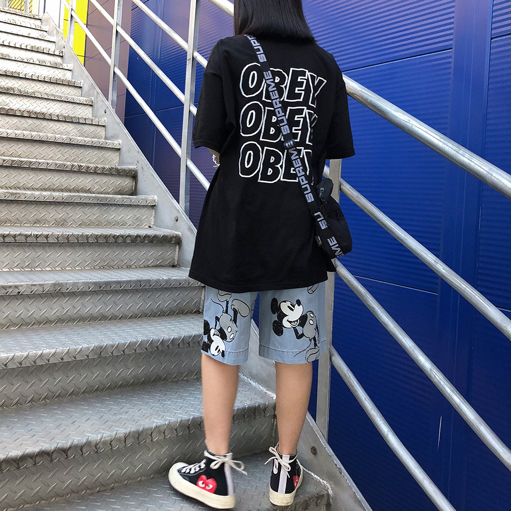 OBEY 美国潮牌现货 王俊勇Perth 热狗同款经典 情侣短袖T恤宽松男|msdalam kategori Pakaian Lelaki, baju-T - dari Buy2taobao.com untuk memberikan perkhidmatan ejen Taobao profesional membeli