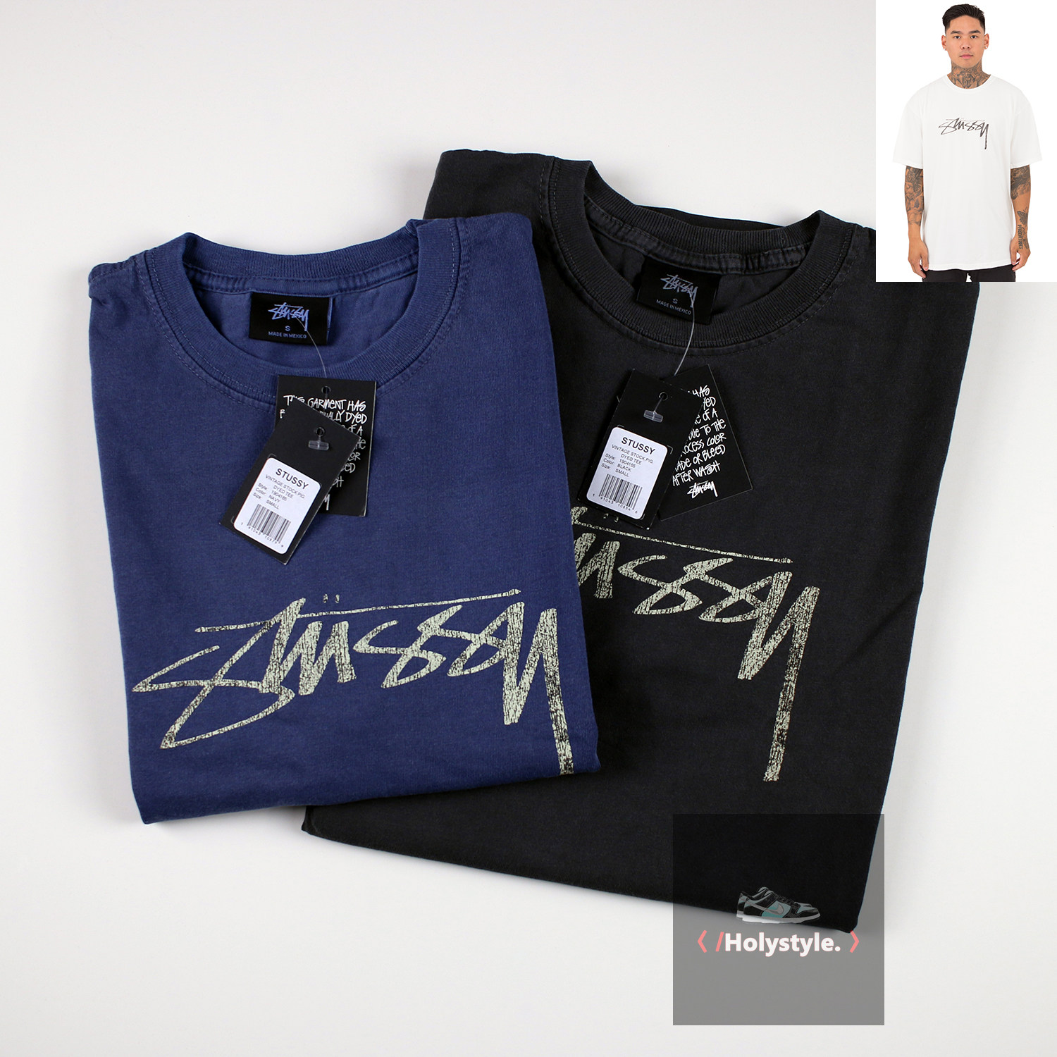 Stussy 现货正品美潮 Vintage 三色蜡笔草写巡游 情侣短袖T恤宽松|ruв категории Мужская одежда, футболка - от Buy2taobao.com для оказания профессиональной услуги покупки агента Taobao
