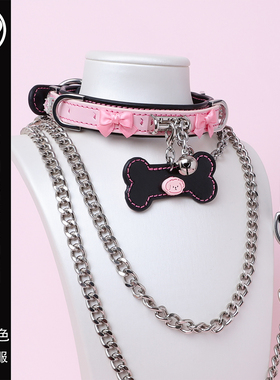 【BAY高端定制】蝴蝶结线条小狗项圈骨头puppy女颈带K9定制choker