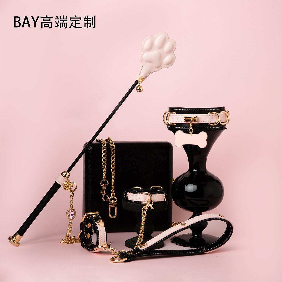 choker项圈真皮puppy字母牛皮k9男女m颈带【BAY高端定制】图片