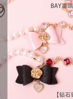 【BAY高端定制】珍珠钻石choker项圈女m定制小狗puppyk9蝴蝶结