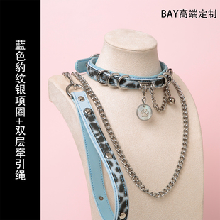 【BAY高端定制】豹纹贝母圆牌铃铛choker项圈女小众设计y2k辣妹