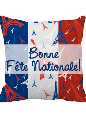 标国旗插画图案方形抱枕靠枕沙发靠垫双面含芯礼物学校幼儿园装饰