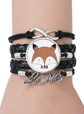 黑色永恒礼品皮革手链