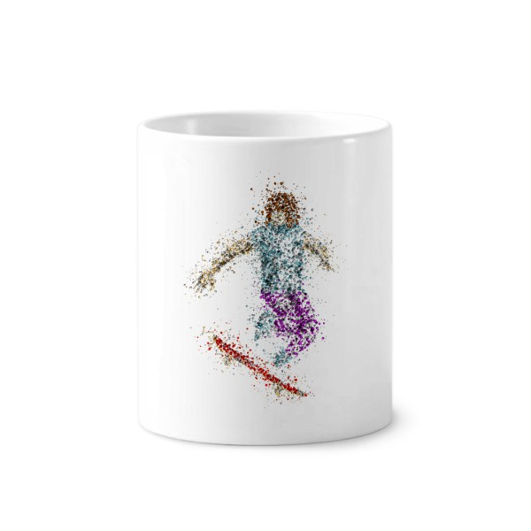 滑板单板街头图案陶瓷刷牙杯子笔筒白色马克杯礼物学校幼儿园装饰