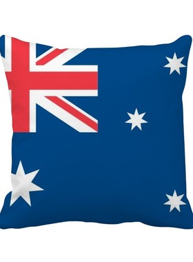 洲国家象征符号方形抱枕靠枕沙发靠垫双面含芯礼物学校幼儿园装饰