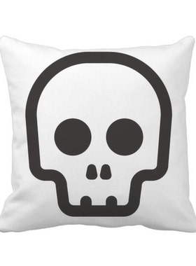 髅网上聊天表情方形抱枕靠枕沙发靠垫双面含芯礼物学校幼儿园装饰