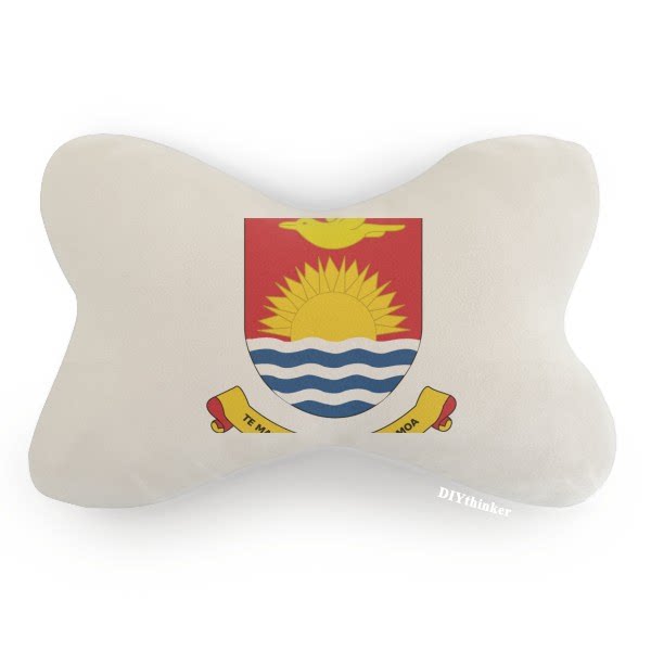 基里巴斯大洋洲国徽汽车头枕颈枕座椅枕头学校幼儿园装饰