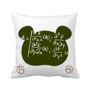 数求和积圣诞节靠枕沙发靠垫双面含芯礼物方形抱枕学校幼儿园装饰