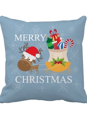 物节日插画图案方形抱枕靠枕沙发靠垫双面含芯礼物学校幼儿园装饰