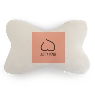 只是个桃子趣味手绘潮牌汽车头枕颈枕座椅枕头学校幼儿园装饰