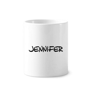 私人订制Jennifer陶瓷刷牙杯子笔筒白色马克杯礼物学校幼儿园装饰