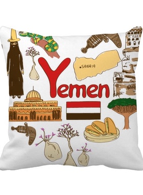 形国旗插画图案方形抱枕靠枕沙发靠垫双面含芯礼物学校幼儿园装饰