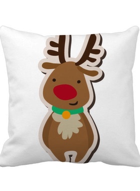 通节日插画图案方形抱枕靠枕沙发靠垫双面含芯礼物学校幼儿园装饰