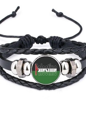 国旗皮革礼品编制手链