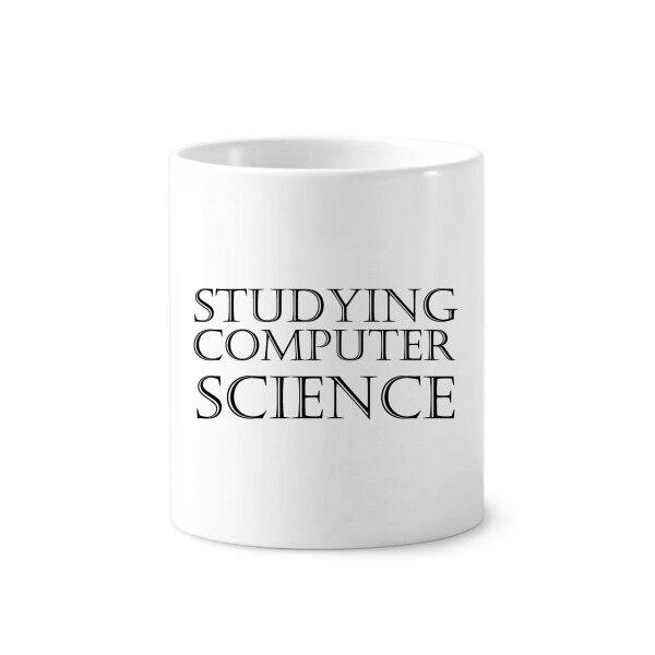 读计算机科学短句陶瓷刷牙杯子笔筒白色马克杯礼物学校幼儿园装饰