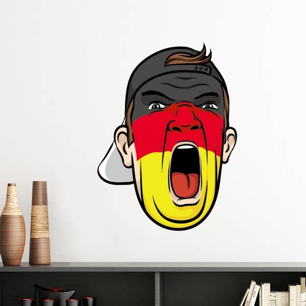 德国国旗脸谱油彩帽子墙贴壁纸房间贴花学校幼儿园装饰