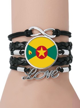 国徽黑色永恒礼品皮革手链