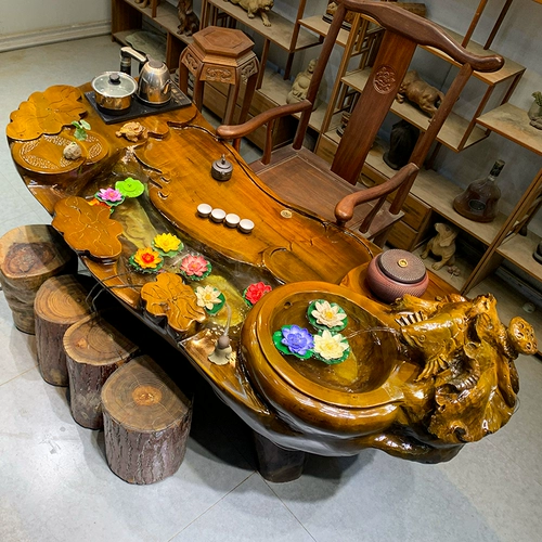 Корнеодельная чайная терраса Золотое шелковое дерево камеллия кофейное дерево Gen Genzhu морское дерево