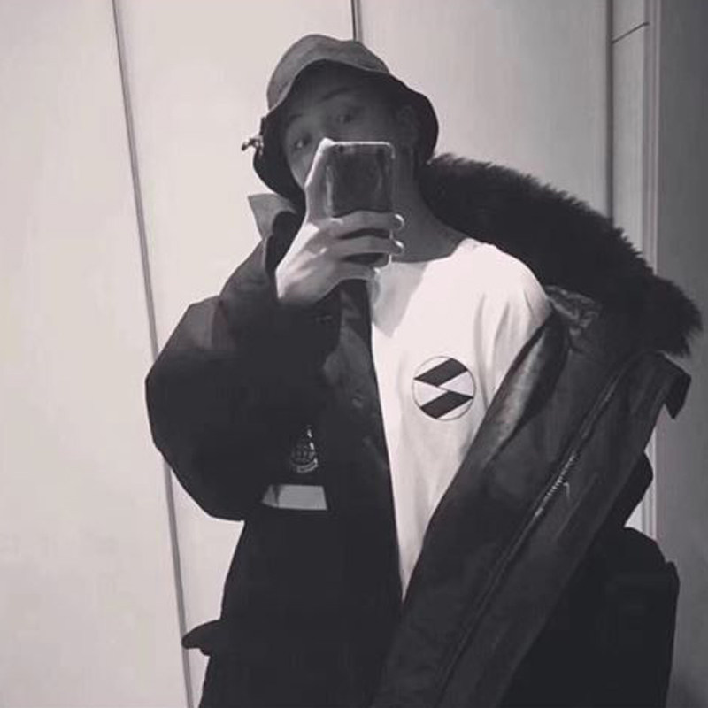 男女同款大毛领派克羽绒棉服情侣保安服国潮牌中长款过膝棉衣大码