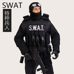 特种部队兵人模型1:6 军事模型飞虎队玩具 特种兵 送男生礼物摆件
