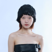 YEZI 设计感潮酷假发帽女秋冬保暖包头护耳显脸小小众流苏帽子