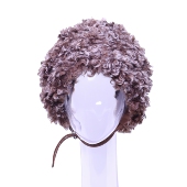 Y2K机车毛绒帽女街头束带显脸小 YEZI 秋冬保暖包头帽子双面戴