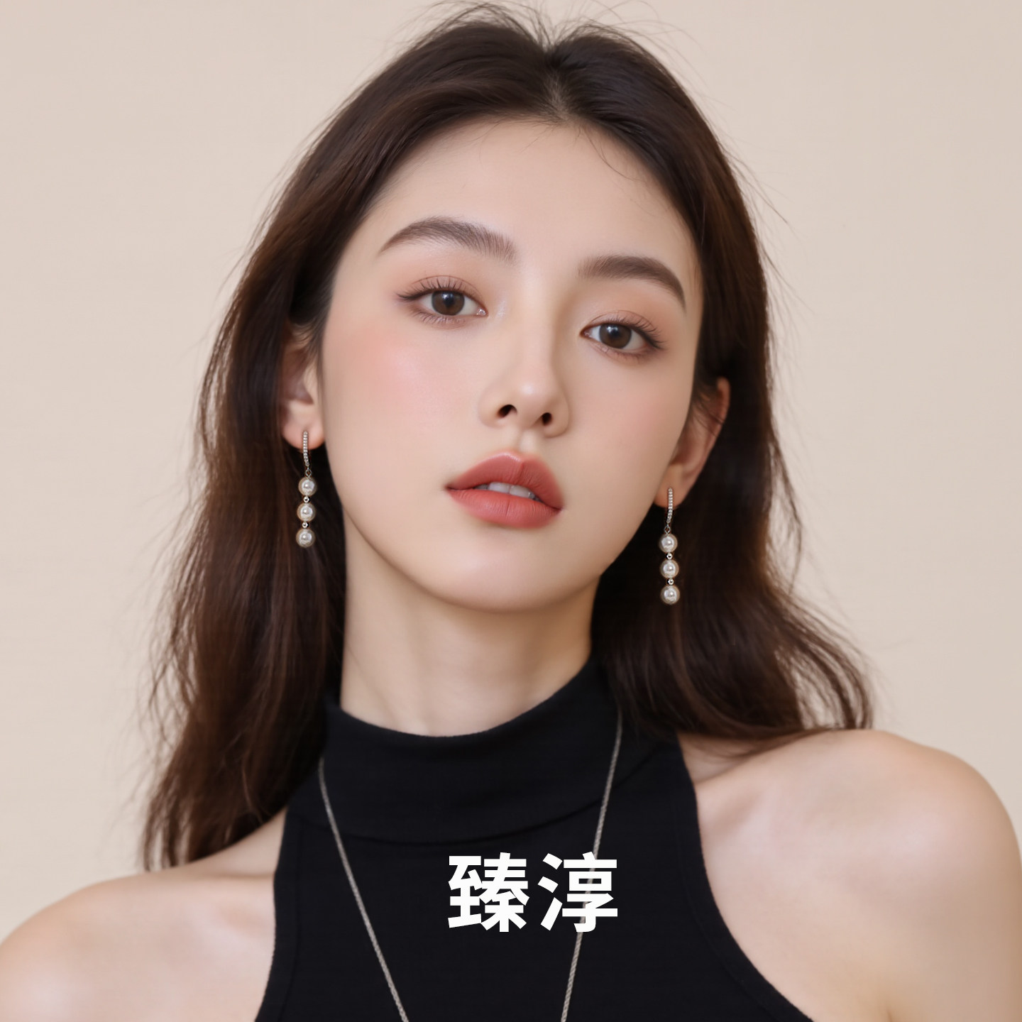 臻淳新款珍珠纯银耳坠简约百搭
