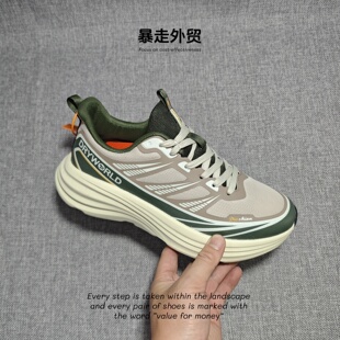 出口加拿大男女厚度增高老爹鞋软底减震户外跑步鞋轻便百搭潮鞋