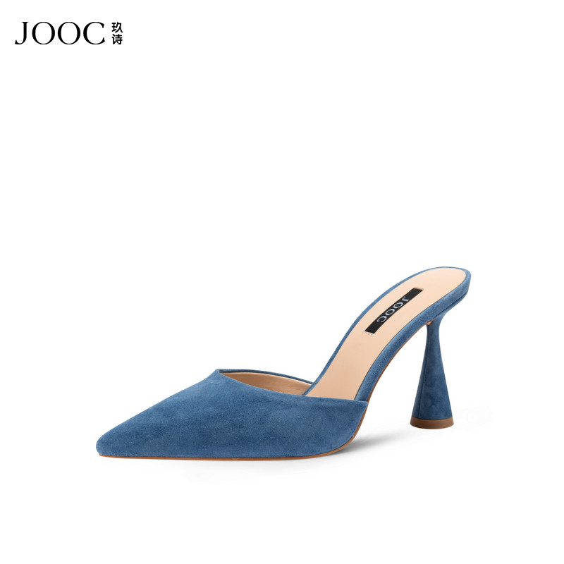【极简主义】JOOC玖诗包头拖鞋女2026春季新款气质外穿通勤高跟鞋,女鞋,一字拖,淘宝优惠券,粉丝福利购,淘宝优惠卷