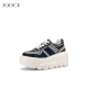 设计师运动鞋 JOOC玖诗厚底透气休闲板鞋 2025秋冬小个子增高松糕鞋