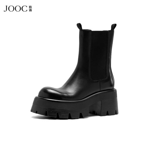 玖诗厚底切尔西靴女鞋JOOC短筒靴
