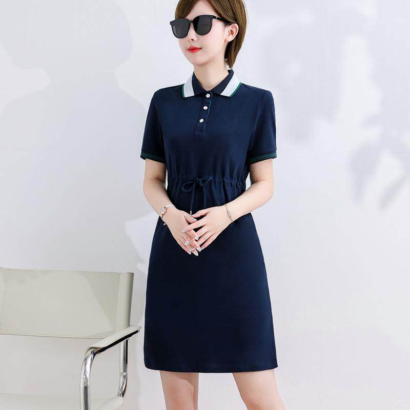 小众不撞款连衣裙2025新款今年流行爆款 直筒中长裙POLO领A字裙,女装/女士精品,大码连衣裙,淘宝优惠券,粉丝福利购,淘宝优惠卷