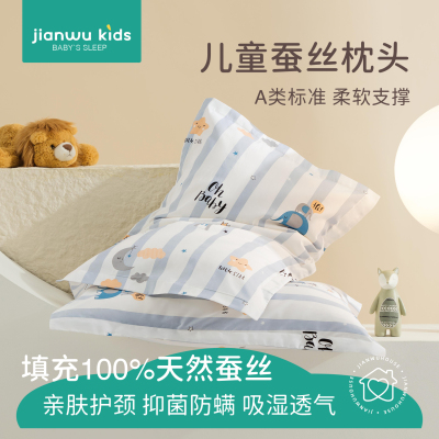 A类儿童蚕丝枕头100%蚕丝填充