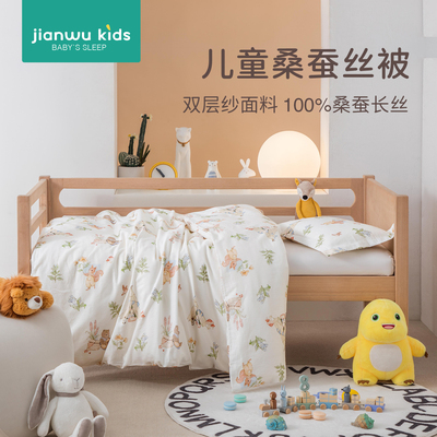 a类儿童蚕丝被100桑蚕丝婴儿幼儿园午睡专用蚕丝被秋冬被被子被芯