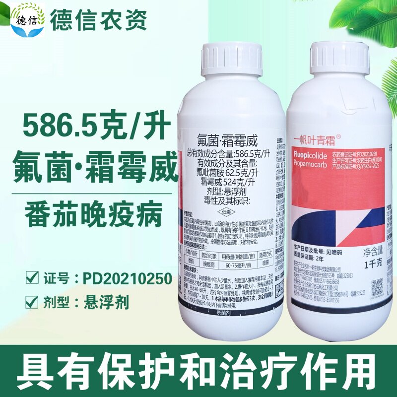 一帆叶青霜586.5克/升氟菌霜霉威番茄晚疫病农药氟吡菌胺霜霉威