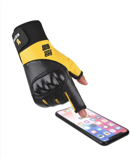 美团行者无疆手套防水保暖防风加绒加厚防寒防滑骑行触屏露指手套